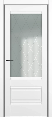 Межкомнатные двери Турин ДО Baguette B4 Сатинато с рисунком ромб