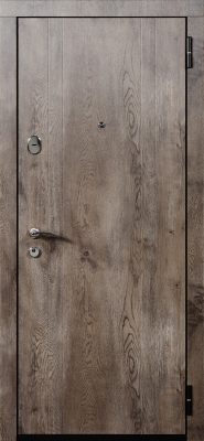 Входные двери Ганновер ЮП-7 Дуб йорк серый - ЮП-10 Bianco P