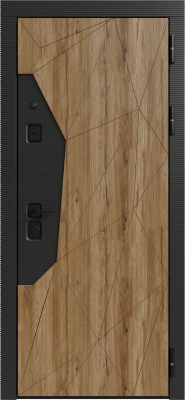 Входные двери Лимана 3К90 ЮР-33 Дуб санремо - H-67 Айс