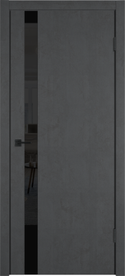 Межкомнатные двери Urban 1 SV Lacobel черный лак Jet loft