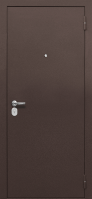 Входные двери Тайга 7 см mini Медный антик - гладкий Клен