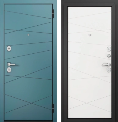 Входные двери F1 FAMILY ECO PP E-130 Верде - Е-130 Белый софт
