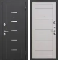 Входные двери Гарда муар Царга Лазер Черный муар Лиственница беж.