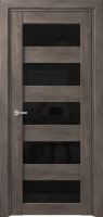 Межкомнатные двери D12 DEFORM ДО Lacobel черный лак Дуб шале графит (лак)