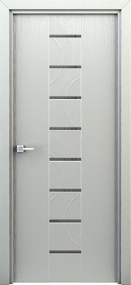 Межкомнатные двери Сатурн ПО стекло черное