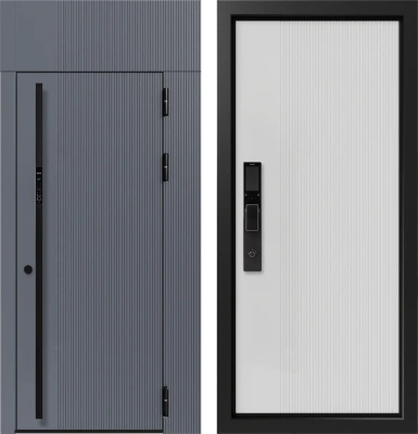 Входные двери Армада 3К90 ЮР-35 RAL 9011 - ЮР-35 RAL 9003