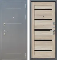 Входные двери M6 с фрезеровкой Букле графит - СБ-1 Дуб Сонома светлый