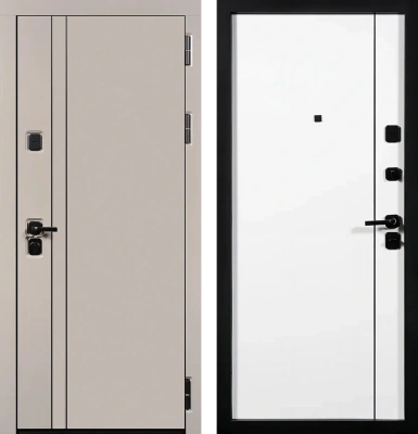 Входные двери Молден 3К90 вертикаль 1 ЮП-32 Латте (ZB855-2) - ЮП-31 ZB Белый