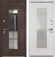 Входные двери Luxor Termo 7 Шоколад букле Эмалит белый