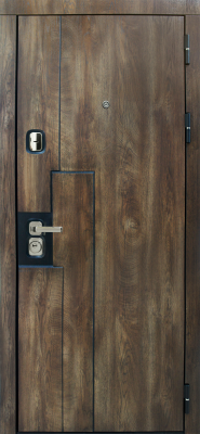 Входные двери Крона ЮР18 Дуб коньяк - ЮР18 Дуб седой