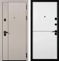 Входные двери Стелс 3К90 горизонталь 1 ЮП-35 Латте (ZB855-2) - ЮП-33 ZB Белый