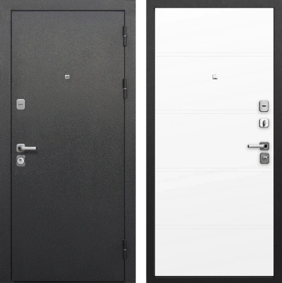 Входные двери Гарда 9 Серебро Эмалит белый Антик серебро Эмалит белый