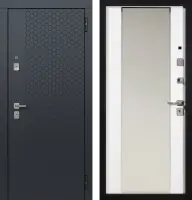 Входные двери TR 8 ЮП-24 ZB 856-2 Грей - ЮП-16 (декоративная зеркальная вставка) ZB Белый