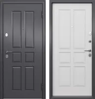 Входные двери DELTA PRO MP VDM VDM-1 Темно-серый букле графит - СК-10 Бьянко