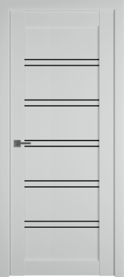 Межкомнатные двери E28 ДО black gloss Steel