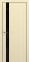 Межкомнатные двери S26 ДО Lacobel Black Classic Матовый крем