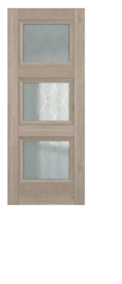 Межкомнатная дверь Гранд ДО Baguette B3 Сатинато с рисунком ромб