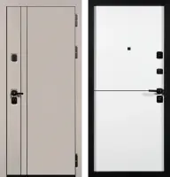 Входные двери Молден 3К90 горизонталь 1 ЮП-32 Латте (ZB855-2) - ЮП-33 ZB Белый