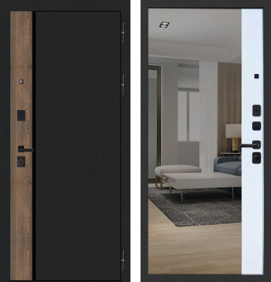 M101 вс. сн. Грецкий орех Зеркало Velluto Bianco