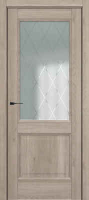 Межкомнатные двери Венеция ДО Baguette B5 Сатинато с рисунком ромб