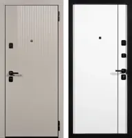 Входные двери TR 18 вертикаль 1 ЮП-21 Латте (ZB855-2) - ЮП-31 ZB Белый