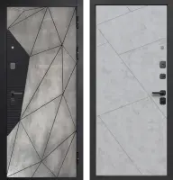 Входные двери Гарда 9 Геометрия Бетон лофт графит бетон снежный