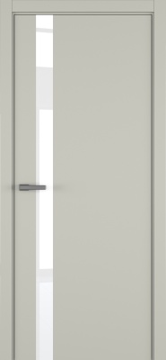 Межкомнатные двери H2 ДО ART Lite Lacobel White Pure Серый шелк эмаль RAL 7044