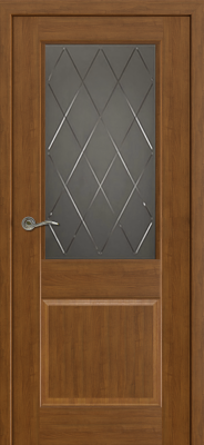 Межкомнатные двери Элегия-1 ДО графит с гравировкой