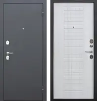 Входные двери Гарда муар 8 мм Черный муар Белый ясень