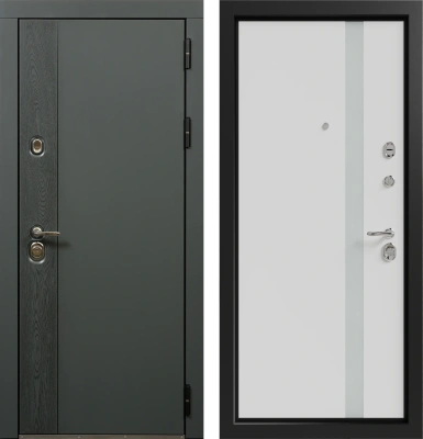 Входные двери Вивара 3К90 ШП-1 RAL 7021 - ЮР22 RAL 9003