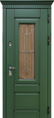 Входные двери Боссика 3К90 ВБ-8(окно) RAL 6028 - ВБ-8(окно) RAL 9003