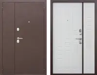 Входные двери Гарда 7.5 (двупольная) Медный антик Белый ясень