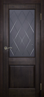 Межкомнатная дверь Элегия-1 ДО графит с грав.