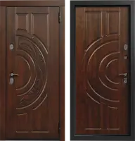 Входные двери Луна 3К90 ХФ-23 Дуб темный - П-8 Дуб золотой