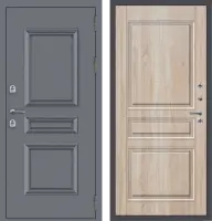 Входные двери M62 ТЕРМО штамп 3 квадрата Букле графит - ФЛТ-2 Дуб Сонома светлый