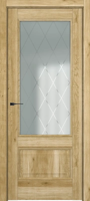 Межкомнатные двери Турин ДО Baguette B5 Сатинато с рисунком ромб