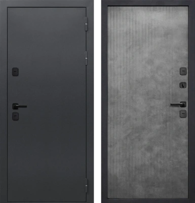 Входные двери ISOTERMA Букле Букле графит Бетон лофт грей