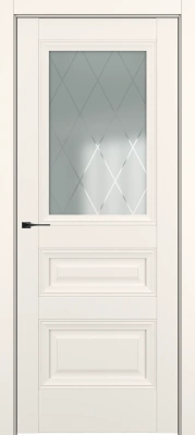 Межкомнатные двери Ампир ДО Baguette B3 Сатинато с рисунком ромб
