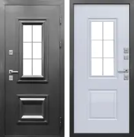 Входные двери PRO 11см Протерма 3D Графит Графит Велюр белый софт