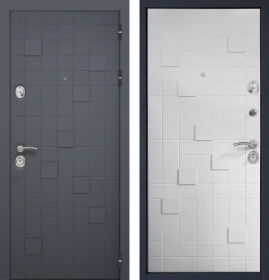 Входные двери Метро2 3К90 СК-3 Графит - СК-3 ZB Белый