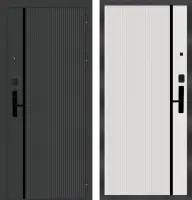 Входные двери M9 S-11 ФЛП-39 Черная шагрень - ФЛП-39 Velluto Bianco AG 700