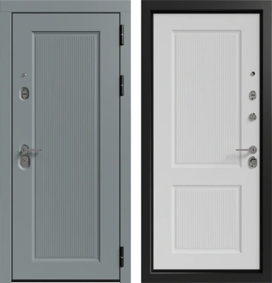 Входные двери Сафира 3К90 ЮР-31 RAL 7012 - ЮР-32 RAL 9003