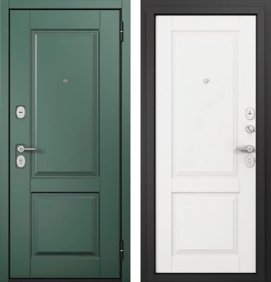 Входные двери F4 FAMILY ECO PP E-1 Авокадо - Е-1 Белый софт