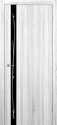 Межкомнатные двери ST12 ДО черный с рисунком