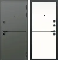 Входные двери Гарда 9 Молдинг Сатин коричневый Эмалит белый