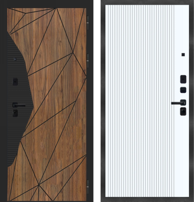 M95 Орех каньон коньяк с патиной вставка Черная вн. Velluto Bianco вставка Белая