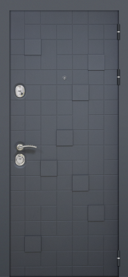Входные двери Метро2 3К90 СК-3 Графит - СК-3 Дуб серый