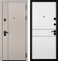 Входные двери Стелс 3К90 горизонталь 2 ЮП-35 Латте (ZB855-2) - ЮП-34 ZB Белый