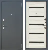 Входные двери M4 ФЛ Букле графит - СБ-1 Сандал белый