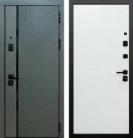 Входные двери Акустика 3К90 ЮР16 TSBR 7021 - ЮР17 RAL 9003